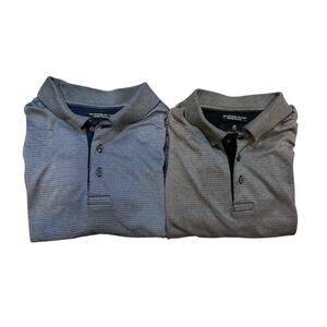 Gary Player golf polos lot of 2 size large. 100% cotton grayish blue and brown